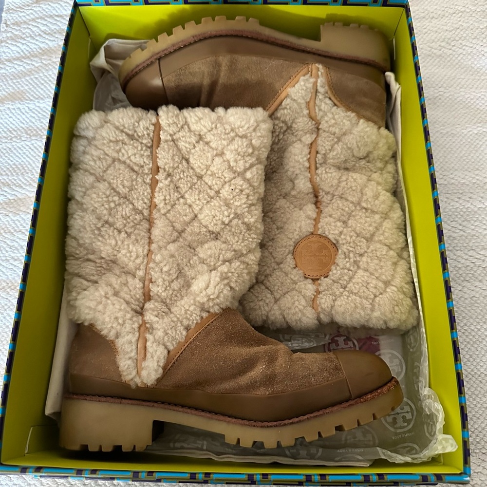 Tory Burch Everett Shearling Boots